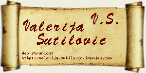Valerija Šutilović vizit kartica